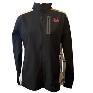 Realtree Camo Softshell Hunting Jacket, Xtra Colors, Black Camo, Women's Medium